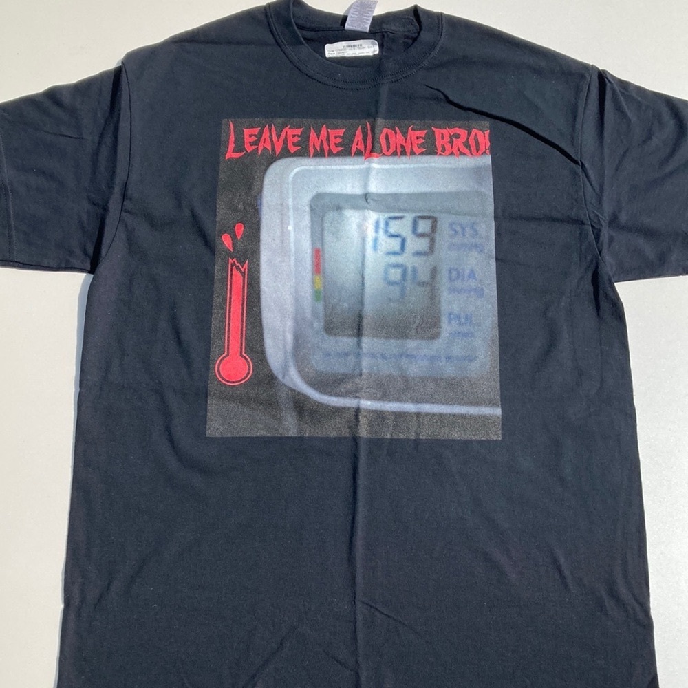 Gildan x DM Leave Me Alone Sarcastic Black T Shirt Size L